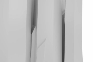 Hassas kesilmiş sihirli kristal, bilim kurgu ve sihirli tema, 3d render bir küme.