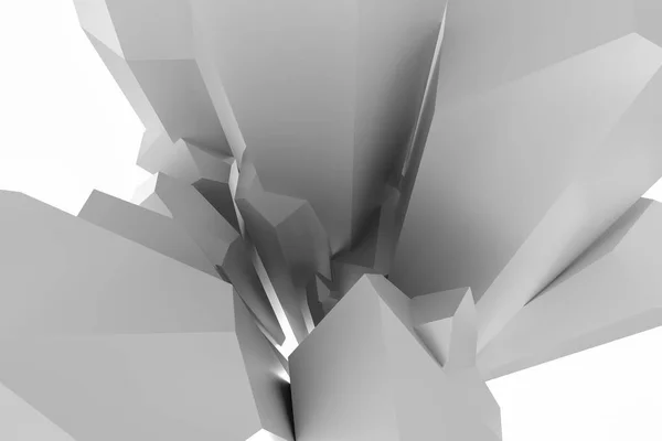 Een cluster van precisie-cut Magic Crystal, Science Fiction en Magic thema, 3D rendering. — Stockfoto
