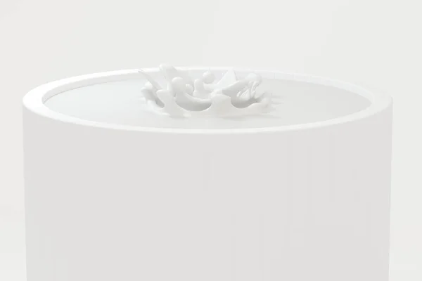 Ondas blancas ondulaciones líquidas por simulación de fluidos, renderizado 3d —  Fotos de Stock