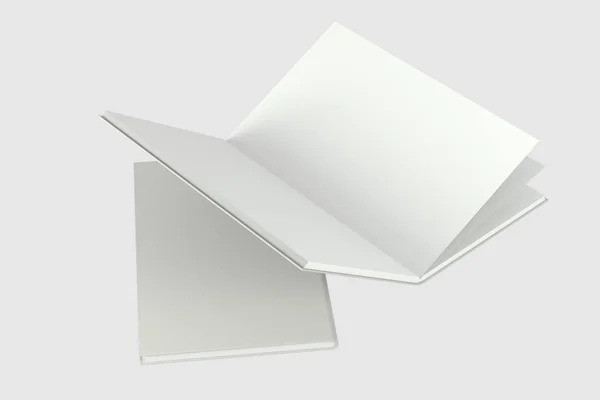 Lo sfondo del notebook di apertura vuoto, rendering 3d . — Foto Stock