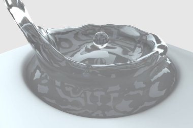 Yaratıcı şekiller, 3d render ile saflık sıçramasüt.