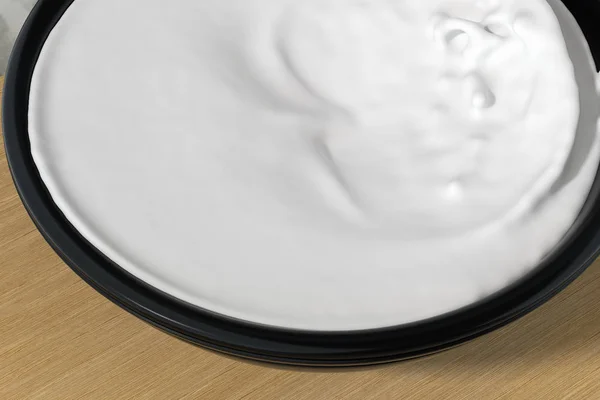 A bowl of milk and splashing liquid, 3d rendering. — Stock Photo, Image