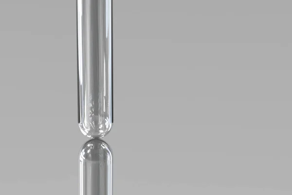 Tubo de ensayo químico en el laboratorio, renderizado 3D . — Foto de Stock