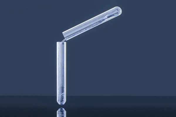 Tubo de teste químico no laboratório, renderização 3d . — Fotografia de Stock