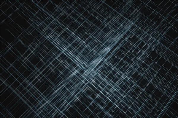 Líneas de big data brillantes y antecedentes tecnológicos, renderizado 3d . — Foto de Stock