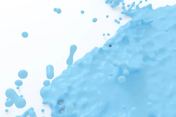 The splashing liquid of pigment, two-tone color background, 3d rendering. — Stock Photo, Image