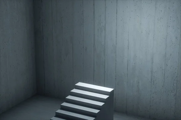 Trappan i den mörka källaren, 3D-rendering. — Stockfoto