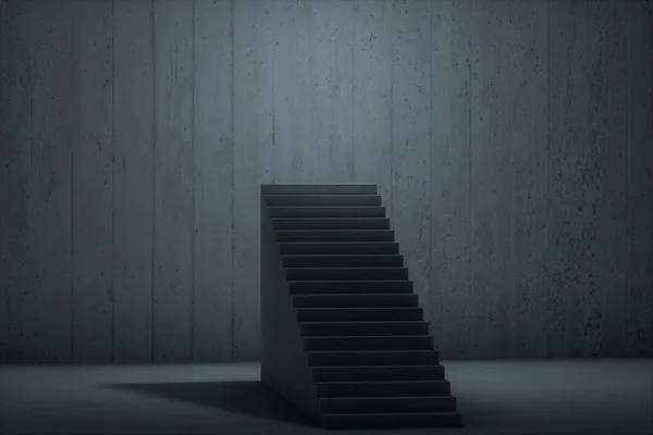 Лестница в темном подвале, 3D рендеринг . — стоковое фото
