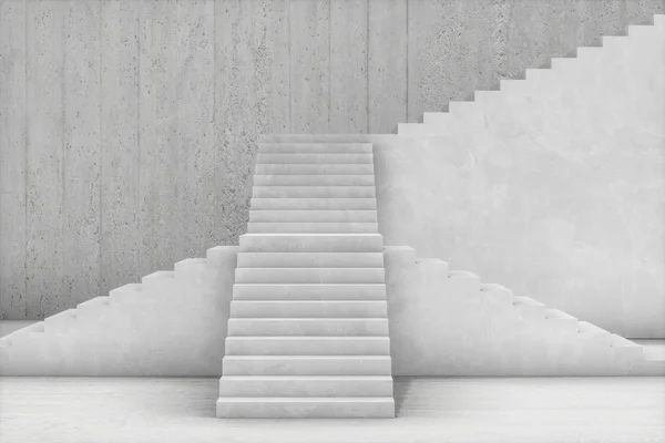 La escalera en la luz del día con fondo blanco, 3d renderizado . — Foto de Stock