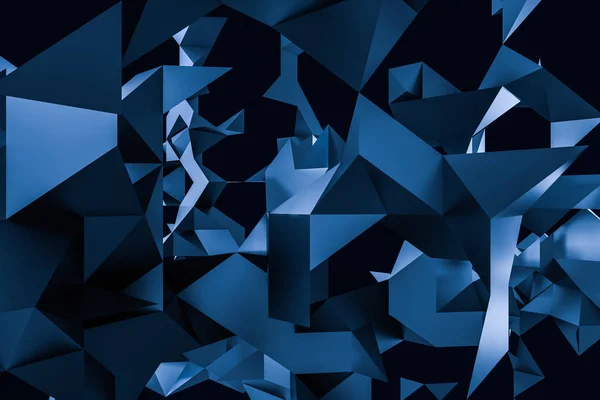 Driehoekspapier met creatieve vormen, 3D-rendering — Stockfoto