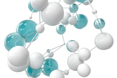 Gen çizgileri ve düğümleri, biyolojik gen yapısı, 3d render.