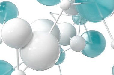 Gen çizgileri ve düğümleri, biyolojik gen yapısı, 3d render.