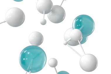 Gen çizgileri ve düğümleri, biyolojik gen yapısı, 3d render.