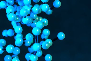 Gen çizgileri ve düğümleri, biyolojik gen yapısı, 3d render.