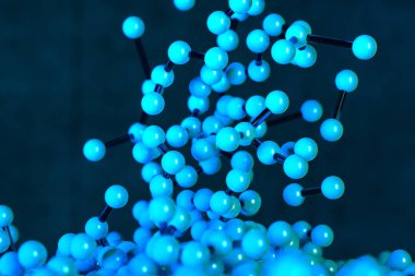 Gen çizgileri ve düğümleri, biyolojik gen yapısı, 3d render.