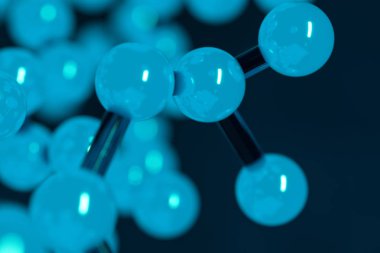 Gen çizgileri ve düğümleri, biyolojik gen yapısı, 3d render.