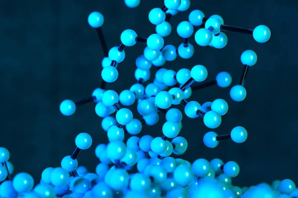 Gen çizgileri ve düğümleri, biyolojik gen yapısı, 3d render.