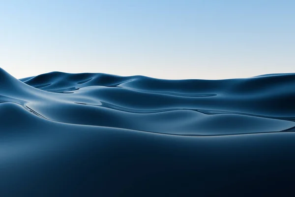 Kirkas sininen valtameren tausta, kaltevuus veden pinta, 3d renderöinti . — kuvapankkivalokuva