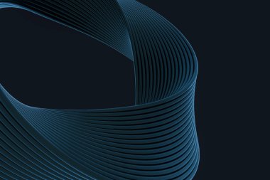Mobius halkası geometrik figürünün sanal görüntüsü, 3D görüntüleme