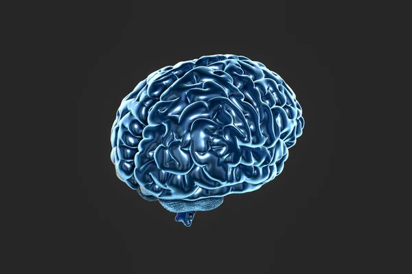 Brain and dark background, 3d rendering. — Stock Photo, Image