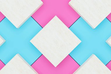 Kare platform, sağlam renk arkaplanı, 3d görüntüleme.