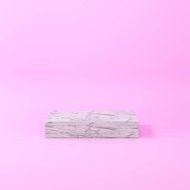 Kare platform, sağlam renk arkaplanı, 3d görüntüleme.