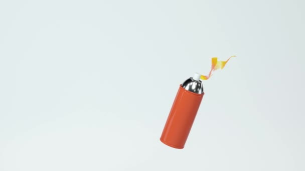 Spruzzare particelle di polvere provenienti dalla bomboletta spray, rendering 3d . — Video Stock