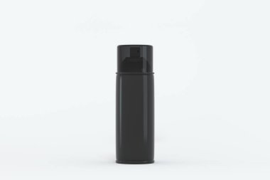 Beyaz arkaplanlı sprey kutusu, 3 boyutlu görüntüleme. Bilgisayar dijital çizimi.