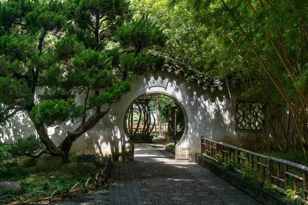 Ancien Jardin Traditionnel Jardin Suzhou Chine Traduction Comme Une Courbe — Photo