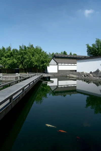 Vista Arquitetura Museu Suzhou Tiro Suzhou China — Fotografia de Stock