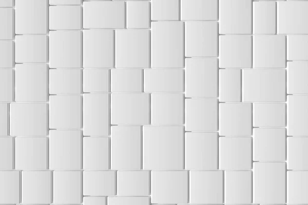 Fliesen Weiße Würfel Mit Spalt Rendering Digitale Computerzeichnung — Stockfoto