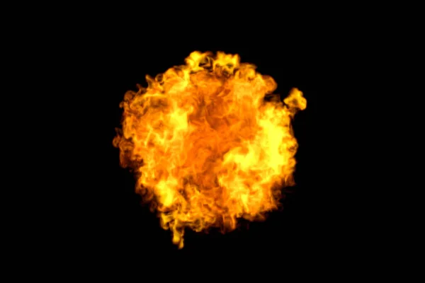 Explosive Flamme Mit Dunklem Hintergrund Rendering Digitale Computerzeichnung — Stockfoto