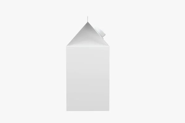 Blank Milk Box White Background Rendering Computer Digital Drawing — Stock Photo, Image