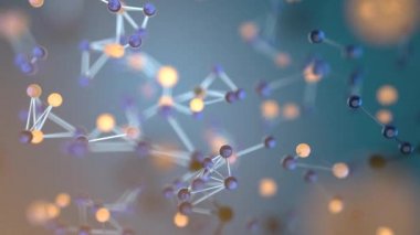 Bağlantı kısıtlamalarına sahip mavi biyoloji ızgarası, 3D görüntüleme.