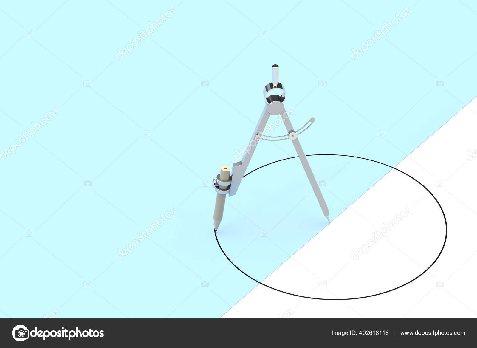 Compasses White Background Tools Drawing Rendering Computer Digital