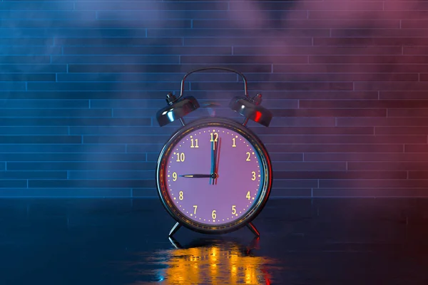 Klasik Çalar Saat Zaman Kavramı Boyutlu Görüntüleme Bilgisayar Dijital Çizimi — Stok fotoğraf