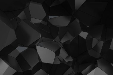 Koyu metal duvarda çatlak var, 3 boyutlu. Bilgisayar dijital çizimi.