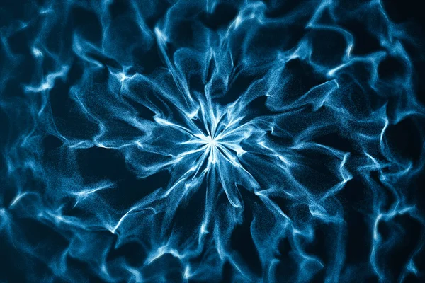 青い輝く炎 ファンタジー波のパターン 3Dレンダリング コンピュータ デジタル ドローイング — ストック写真