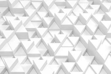 Üçgen küp arkaplanı tekrarlanıyor, 3D görüntüleme. Bilgisayar dijital çizimi.