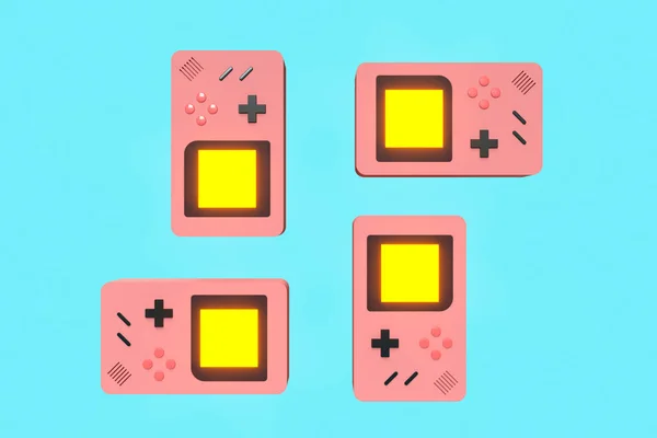 Game Boy Máquina Fondo Recreación Dibujos Animados Renderizado Dibujo Digital —  Fotos de Stock