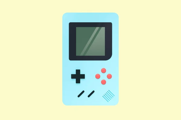 Game Boy Machine Cartoon Recreatie Achtergrond Rendering Digitale Computertekening — Stockfoto