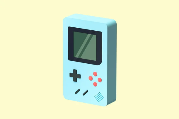 Game Boy Machine Kreskówki Tle Rekreacji Renderowania Cyfrowy Rysunek Komputera — Zdjęcie stockowe