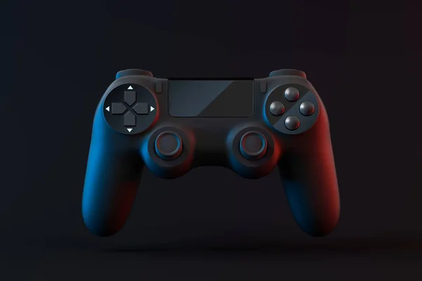 Klassieke Game Pad Met Donkere Achtergrond Rendering Digitale Computertekening — Stockfoto