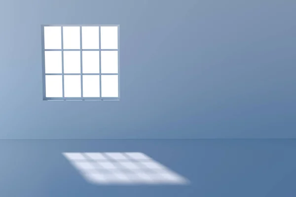 Белая Пустая Комната Солнечным Светом Окна Рендеринг Цифровой Рисунок — стоковое фото