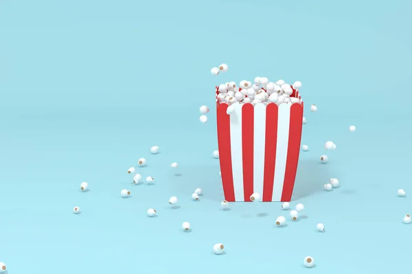 Scattered Popcorn Sweet Food Rendering Computer Digital Drawing — Stock Photo, Image