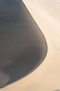 Tatlının kıvrımı, doğal arazi arkaplanı. Dunhuang, Çin 'de vuruldu..