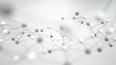 Biyolojik yapı çizgileri ve parçacıklar, 3d oluşturma.