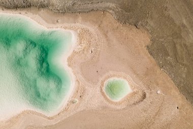 Tuz gölü havası, doğal manzara. Fotoğraf: Qinghai, Çin.