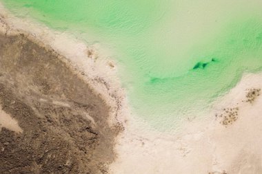 Tuz gölü havası, doğal manzara. Fotoğraf: Qinghai, Çin.