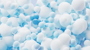 Soyut yoğun parçacıklar arkaplan küreleri, 3d oluşturma.